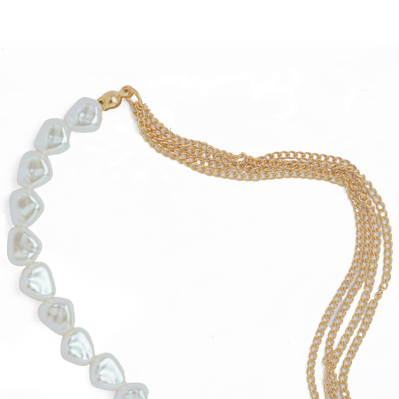 Multi Pearl Dangling Necklace