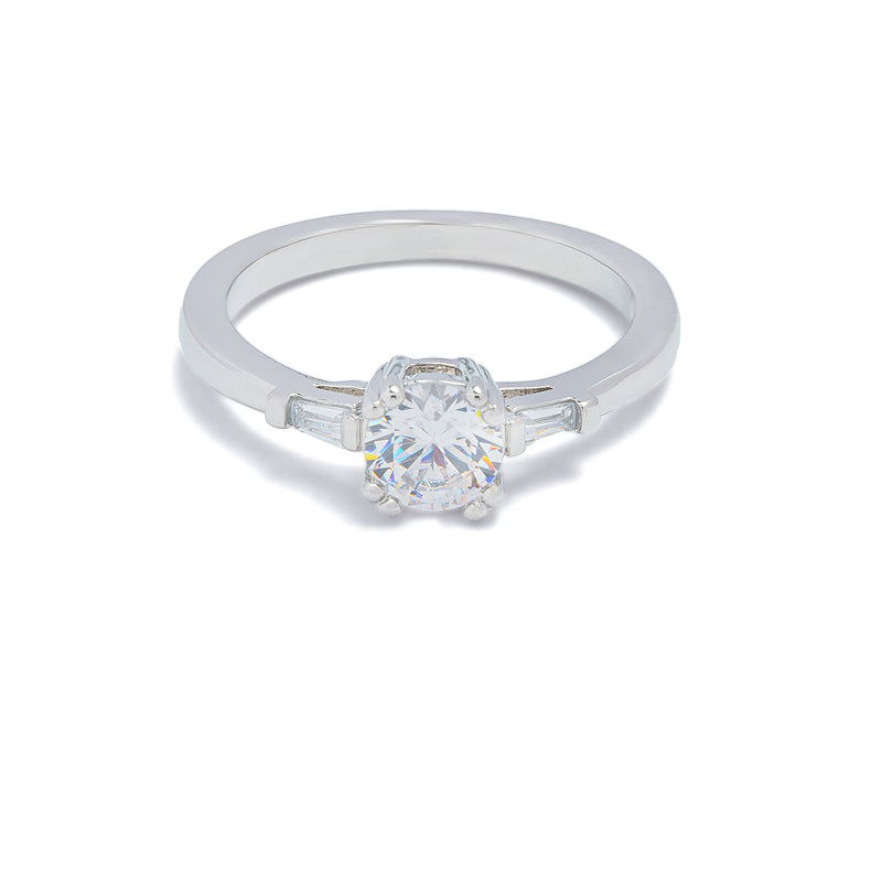 925 Silver Solitaire Band Ring