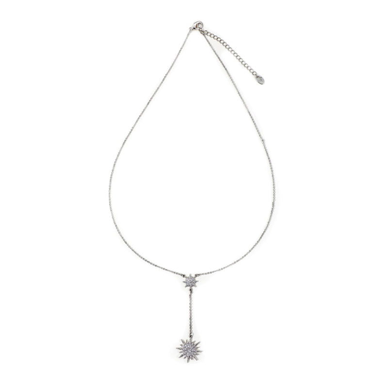 14k Plated Star Lariat Necklace