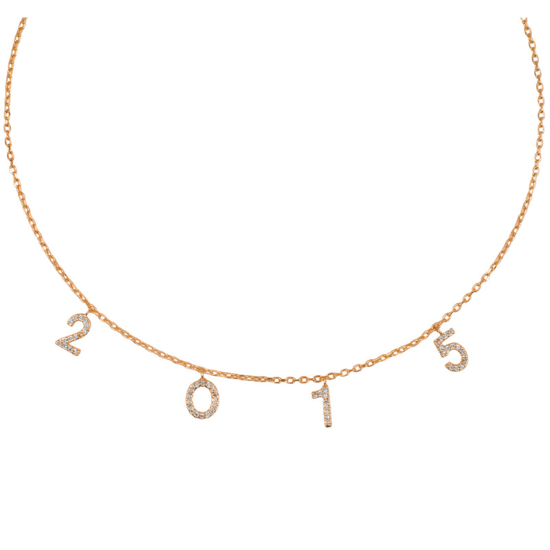 14k Plated Block Name Necklace