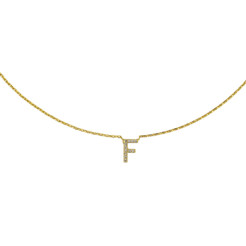 Personalized F Letter Necklace Designs
