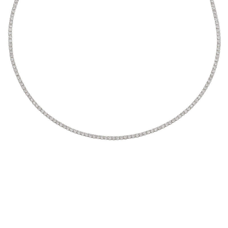 14k plated silver tennis necklace choker price