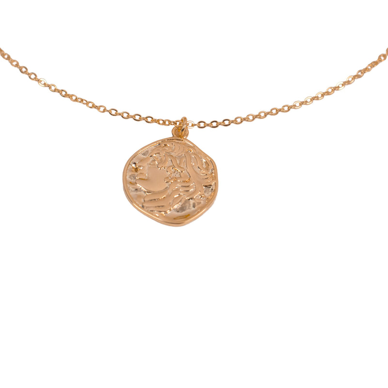 14k Plated Vintage Coin Necklace