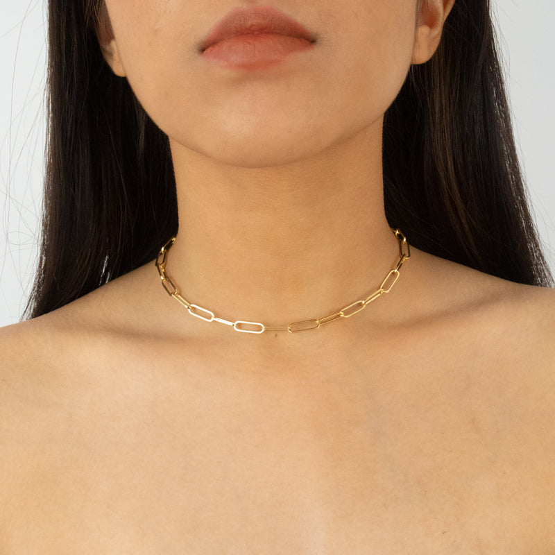 14k Plated Link Necklace