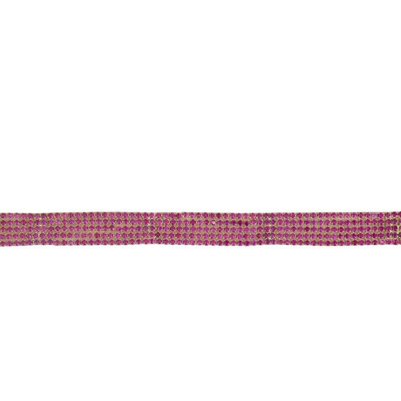 14k Plated Pink 5-Row Tennis Choker